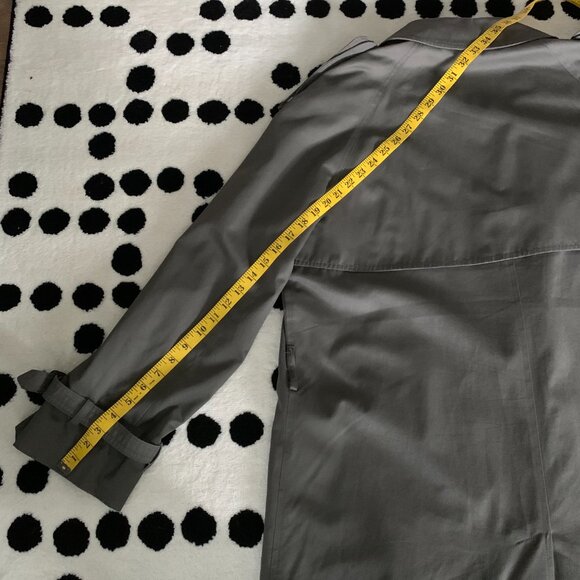 Vintage 90s London Fog Double Breasted Vented Olive GreenTrench Coat - Picture 13 of 15